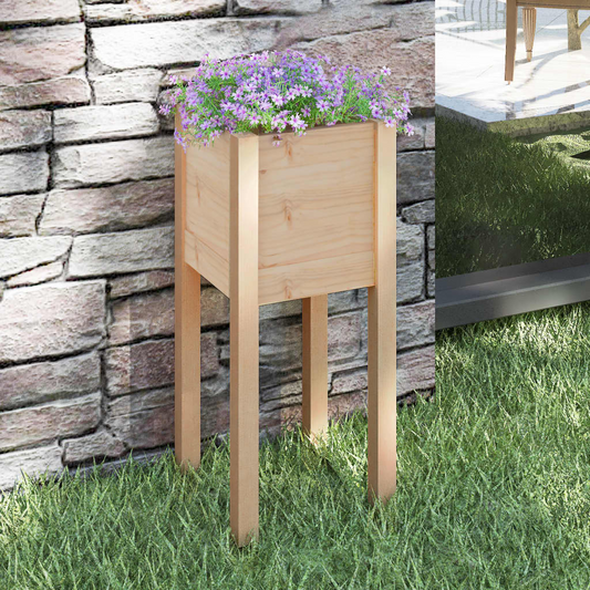 vidaXL Garden Planter 31x31x70 cm Solid Pinewood