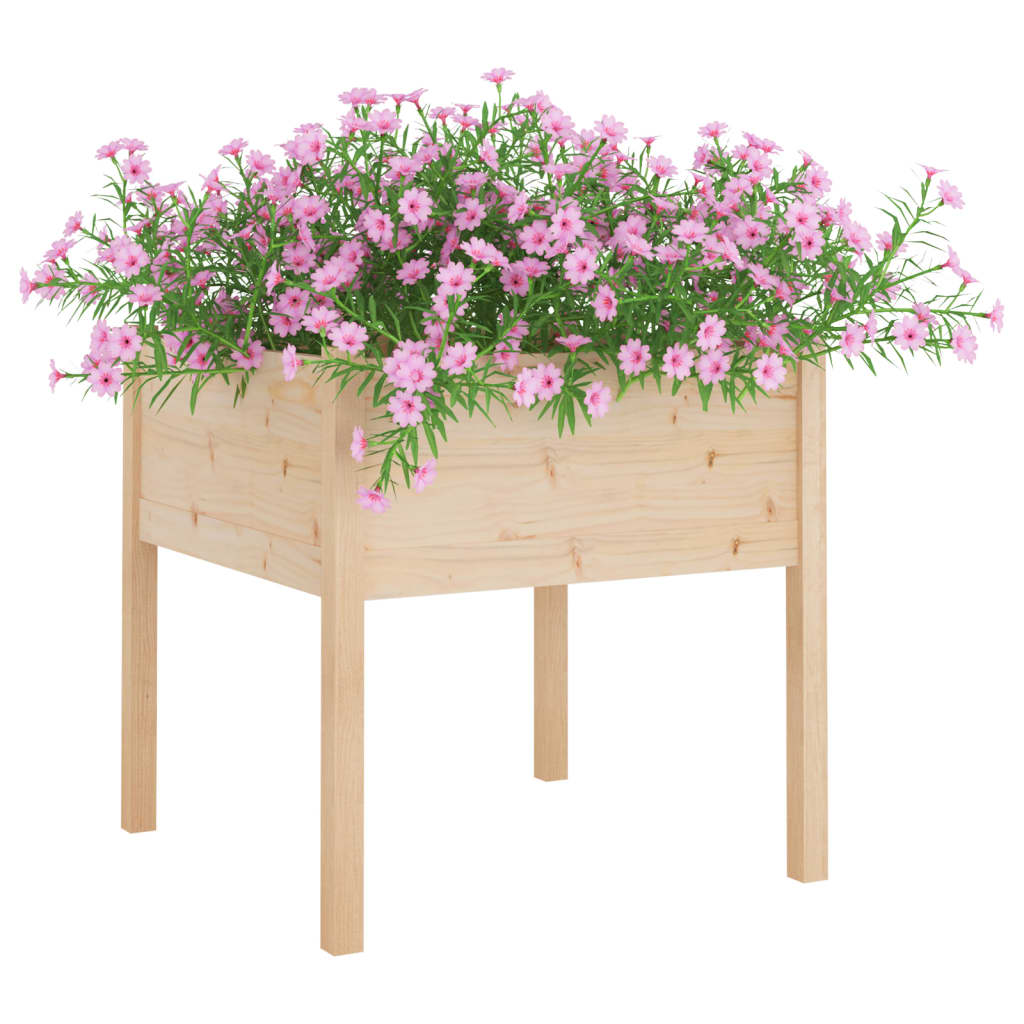 vidaXL Garden Planter 70x70x70 cm Solid Pinewood