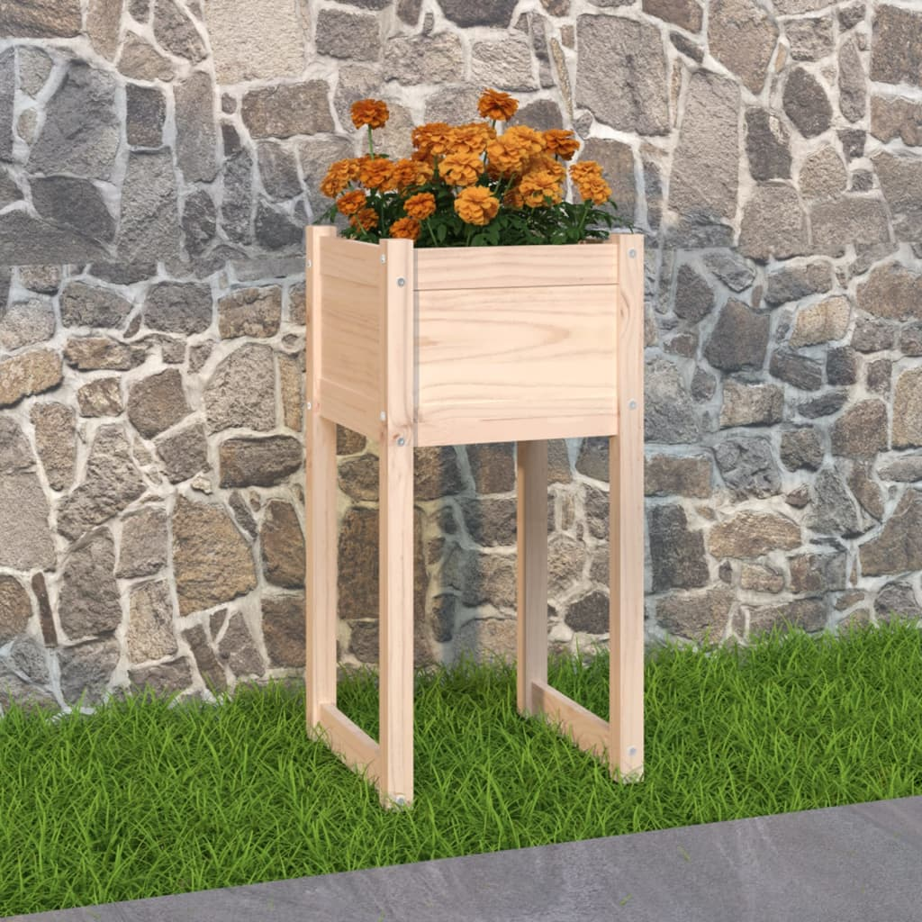 vidaXL Planter 40x40x81 cm Solid Wood Pine