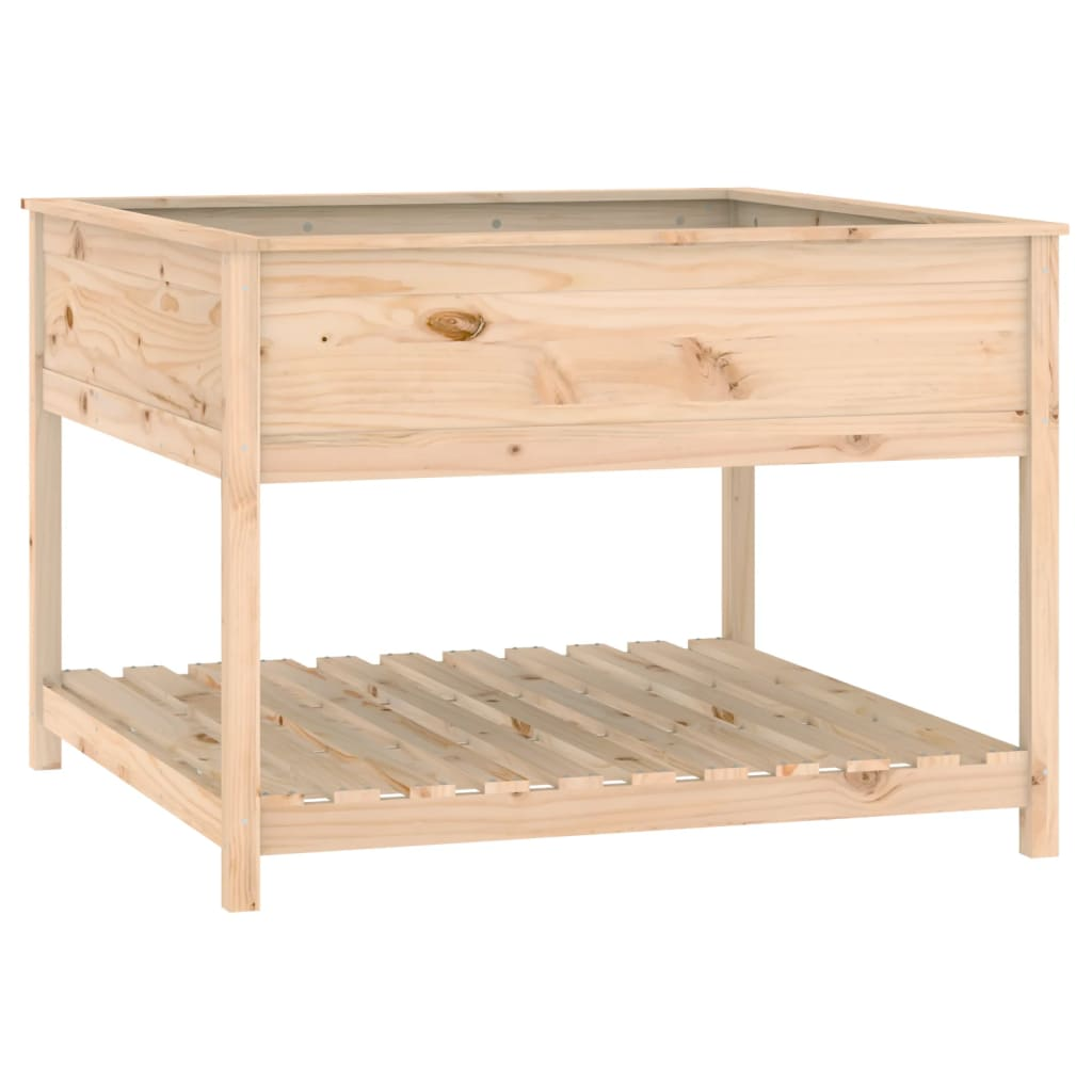 vidaXL Planter with Shelf 111.5x111.5x81 cm Solid Wood Pine