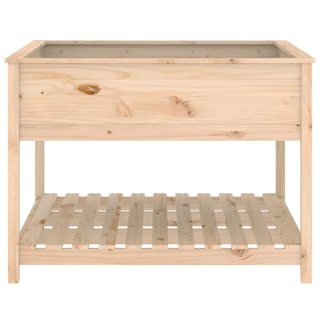 vidaXL Planter with Shelf 111.5x111.5x81 cm Solid Wood Pine