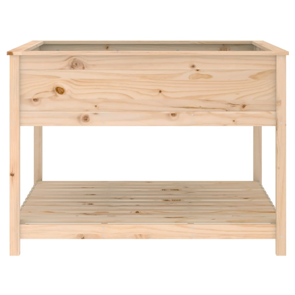 vidaXL Planter with Shelf 111.5x111.5x81 cm Solid Wood Pine