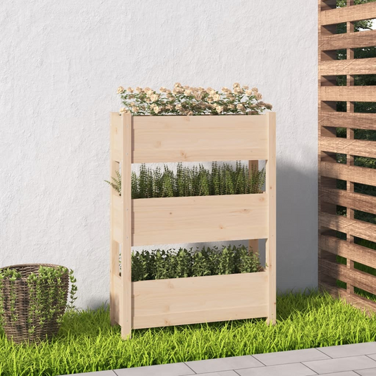 vidaXL Planter 77x25x104.5 cm Solid Wood Pine