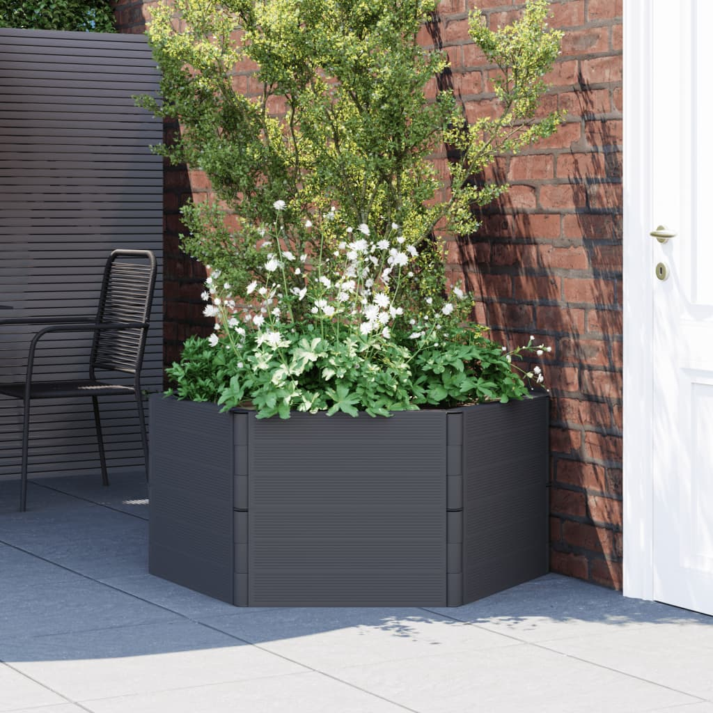 vidaXL Garden Planter Anthracite PP