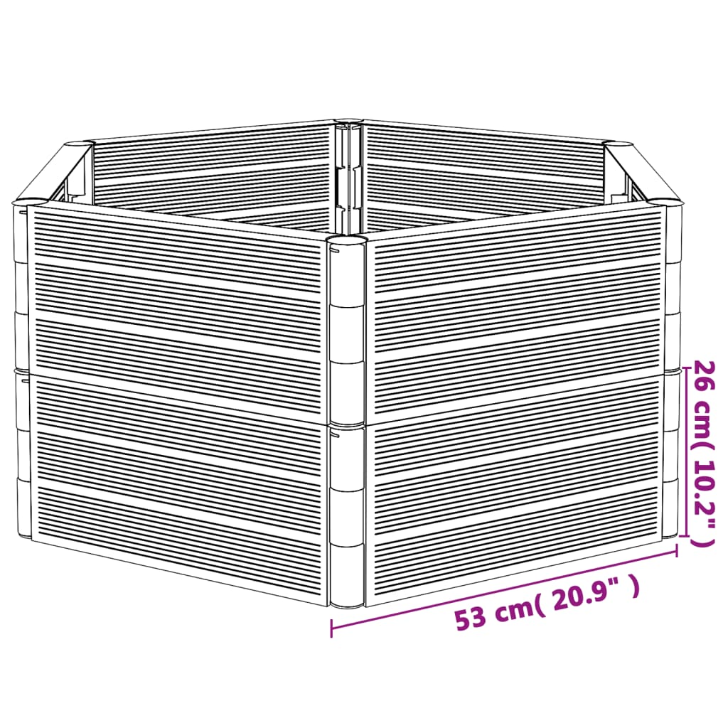 vidaXL Garden Planter Anthracite PP