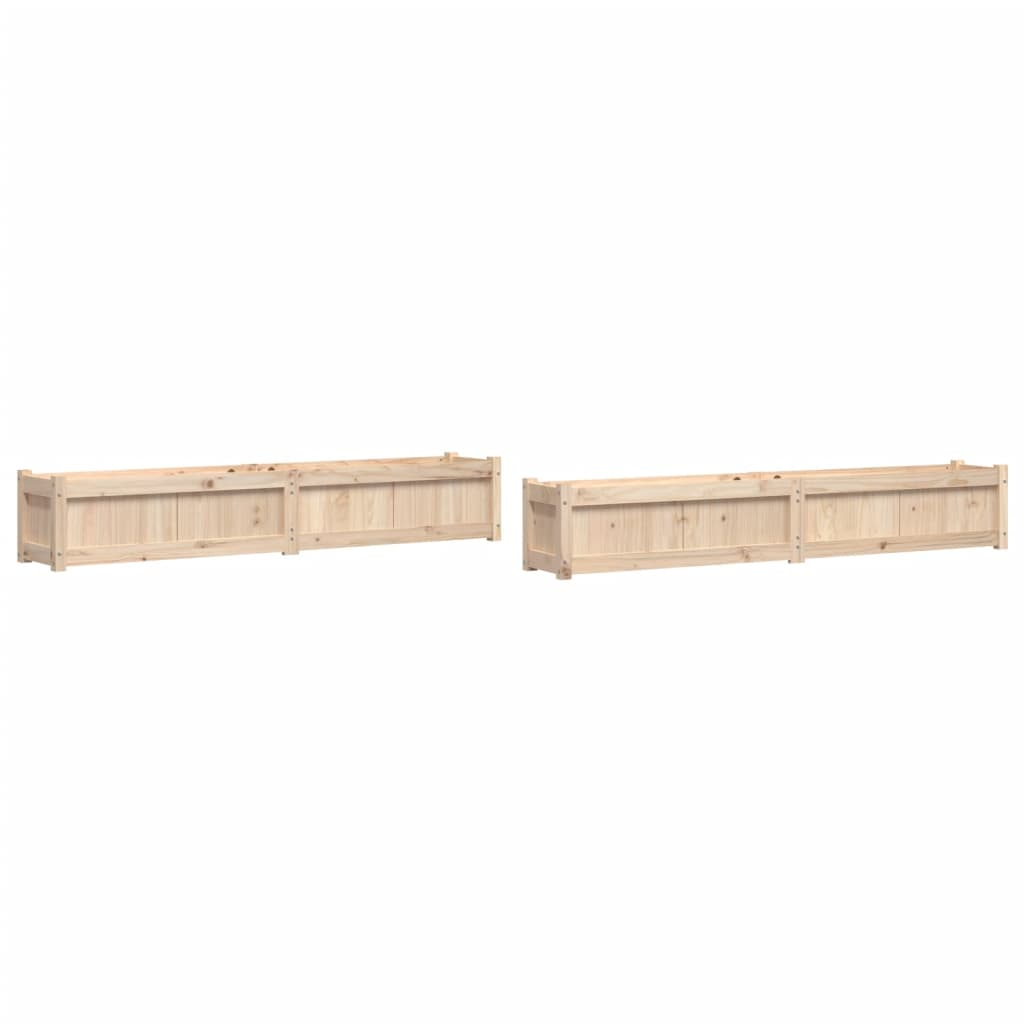 vidaXL Garden Planters 2 pcs Solid Wood Pine