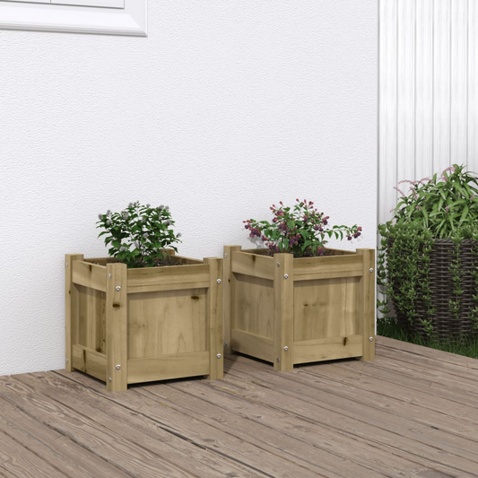 vidaXL Garden Planters 2 pcs Impregnated Wood Pine