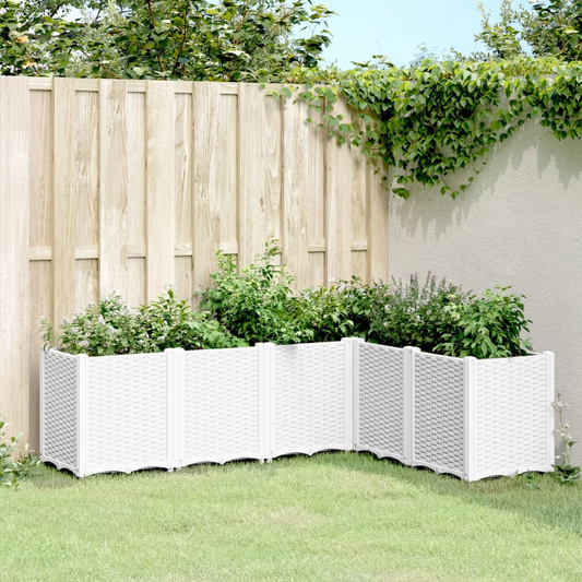 vidaXL Garden Planter White 160x120x53 cm PP