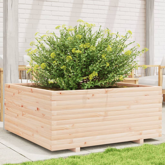 vidaXL Garden Planter 110x110x49.5 cm Solid Wood Pine